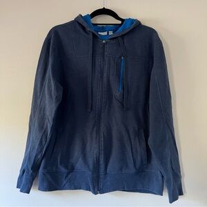 TEHAMA Navy Blue Full Zipper Hoodie with Pockets